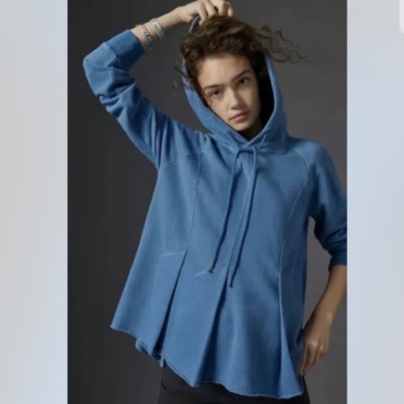 Pilcro and the Letterpress Tops - Anthropologie | Pilcro and the Letterpress | Flynn Hoodie | Blue | Size Small